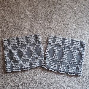 Gray Patterned Pillow Covers
